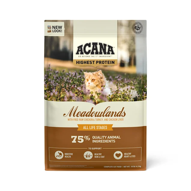 Acana Meadowlands Chicken, Turkey, and Chicken Liver Dry Cat Food