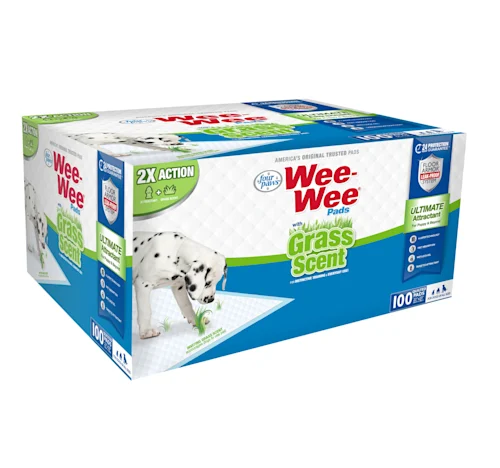 Wee-Wee Grass Scented Puppy Pads, Count of 100