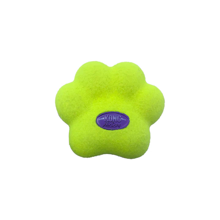 KONG AIRDOG SQUEAKER PAW DOG TOY, LARGE, YELLOW / PURPLE