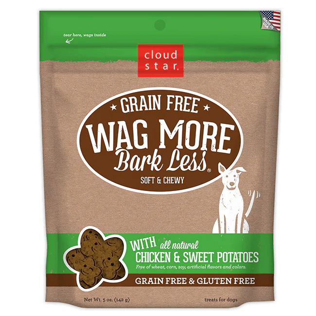 Cloud Star Wag More Grain Free Soft Chicken Sweet Potato Dog Treat 5oz Cloud Star Wag More Grain Free Soft Chicken Sweet Potato Dog Treat 5oz
