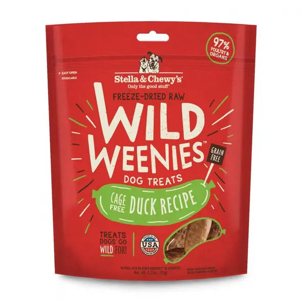 Stella & Chewy Freeze Dried Raw Wild Weenies Duck