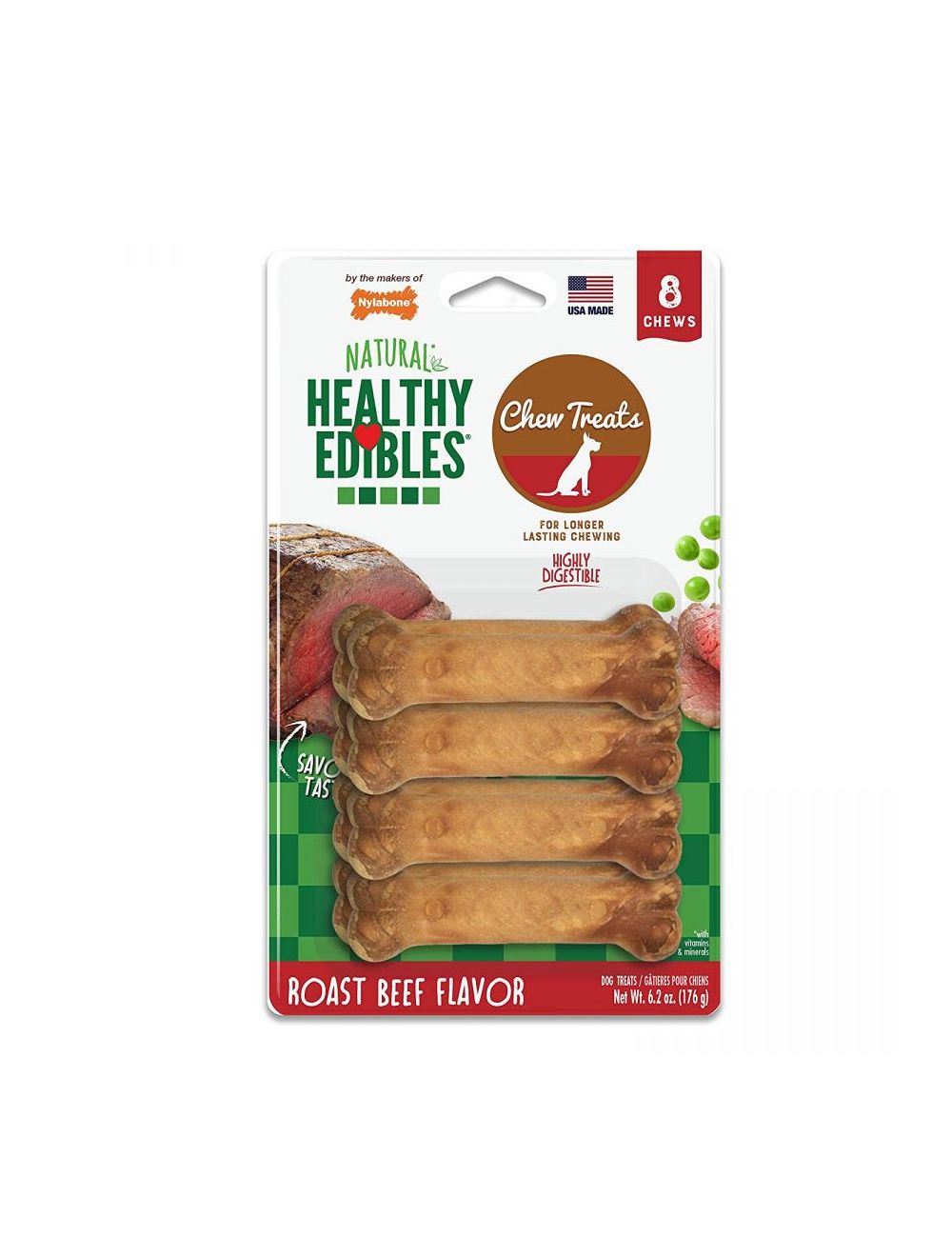 Healthy Edibles Roast Beef Bones Are Fully Digestible All Natural Treat