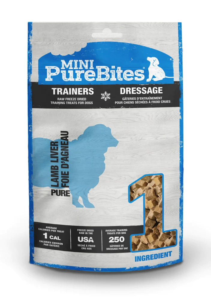 Purebites Mini Purebites Trainers Raw Freeze Dried Lamb Liver Dog Treats, 2.4 oz