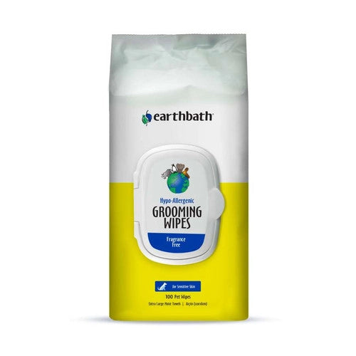 Earthbath Hypo-Allergenic Grooming Wipes, Fragrance Free 100 ct