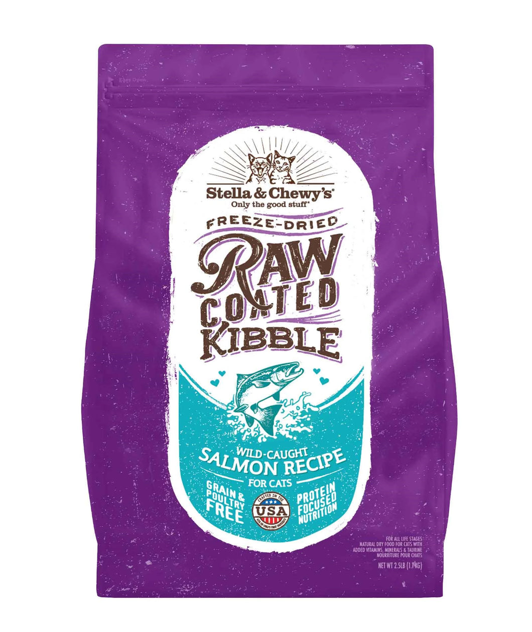Stella & Chewy Raw Coated Salmon Dry Cat Food