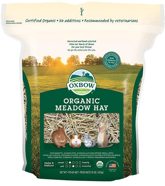 Oxbow Organic Meadow Hay Small Animal Food