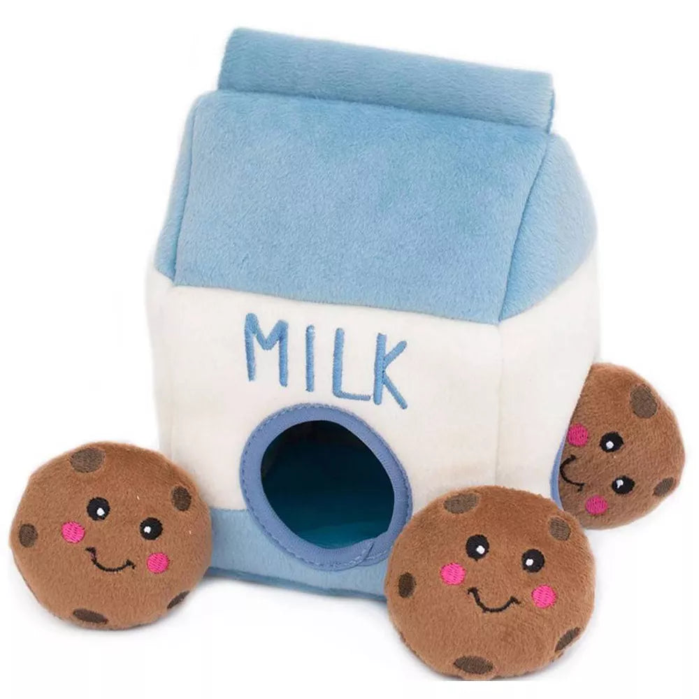 Zippy Paws Burrow Milk and Cookies Dog Toy