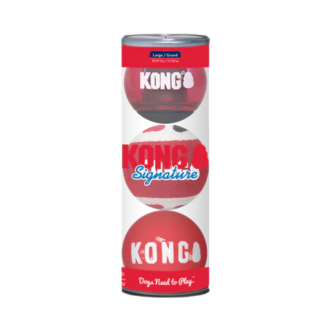 KONG SIGNATURE BALLS 3 PK LG