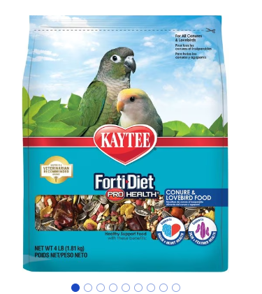 Kaytee Forti-Diet Pro Health Conure & Lovebird Food, 4-lb bag