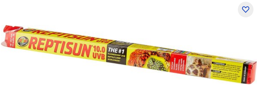 Zoo Med ReptiSun 10.0 T8-HO UVB Fluorescent Reptile Lamp, 18 inch