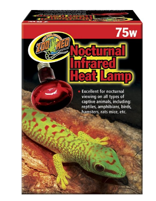 Zoo Med Nocturnal Infrared Reptile Heat Lamp, 75W