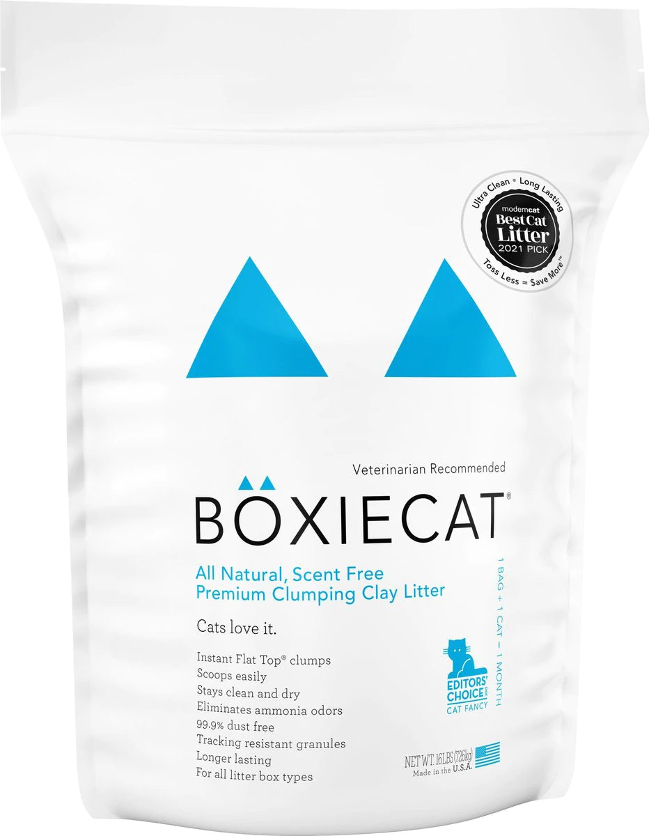Boxiecat Premium Unscented Clumping Clay Cat Litter