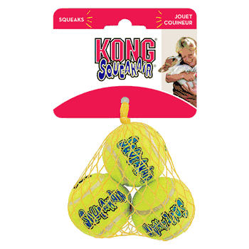 KONG Air Dog Squeaker Tennis Balls X-Small 3pk