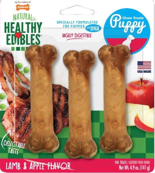 Nylabone Healthy Edibles Lamb and Apple 3pk