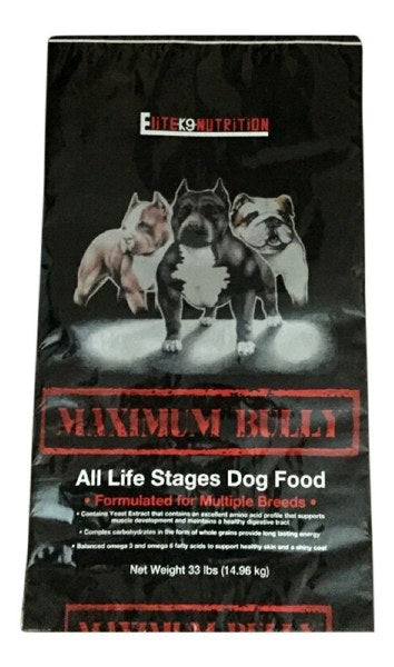 Maximum Bully Elite K9 Nutrition Chicken And Pork Recipe Dry Dog Food 30lb