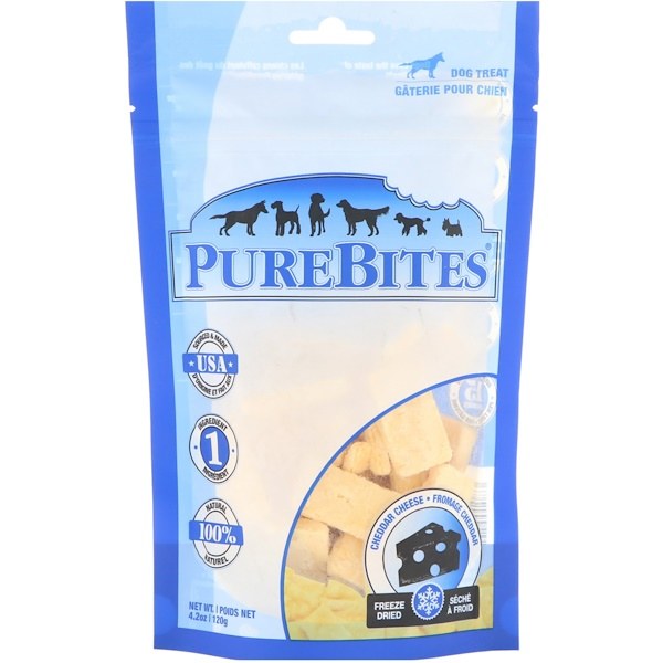 PureBites Cheddar Cheese Freeze Dried Dog Treats - 5 oz
