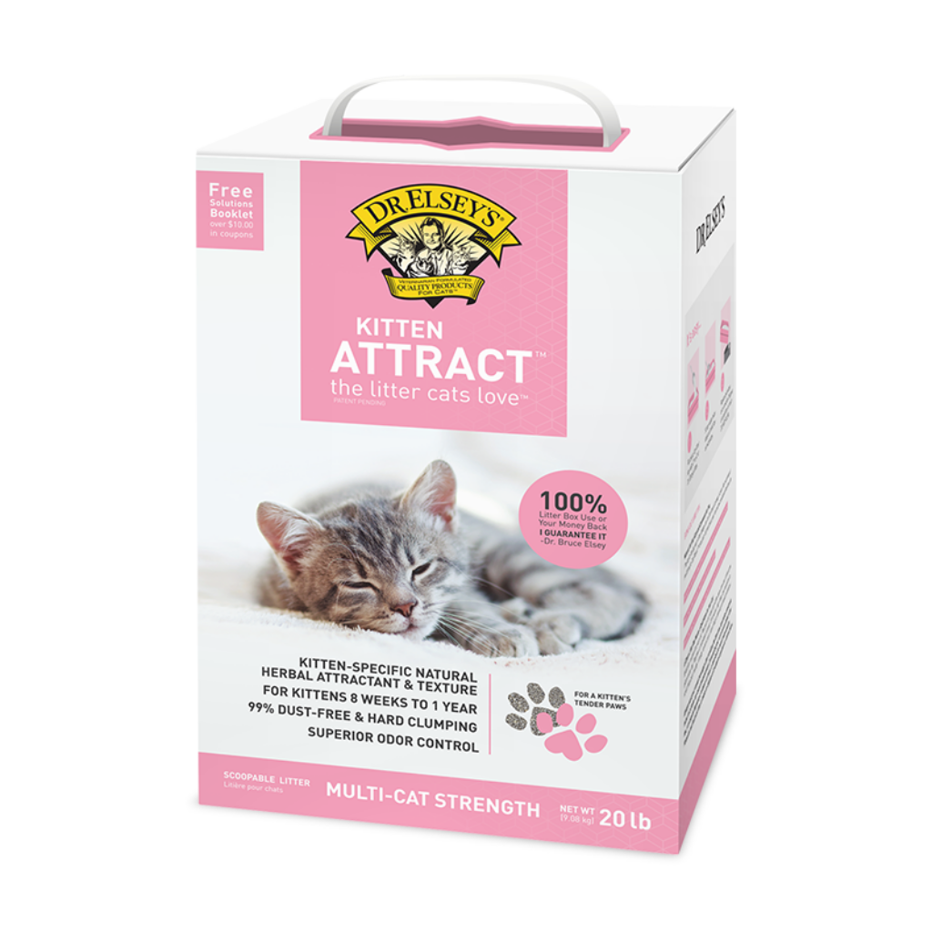 Dr. Elsey's Kitten Attract Clumping Clay Cat Litter 20 lb