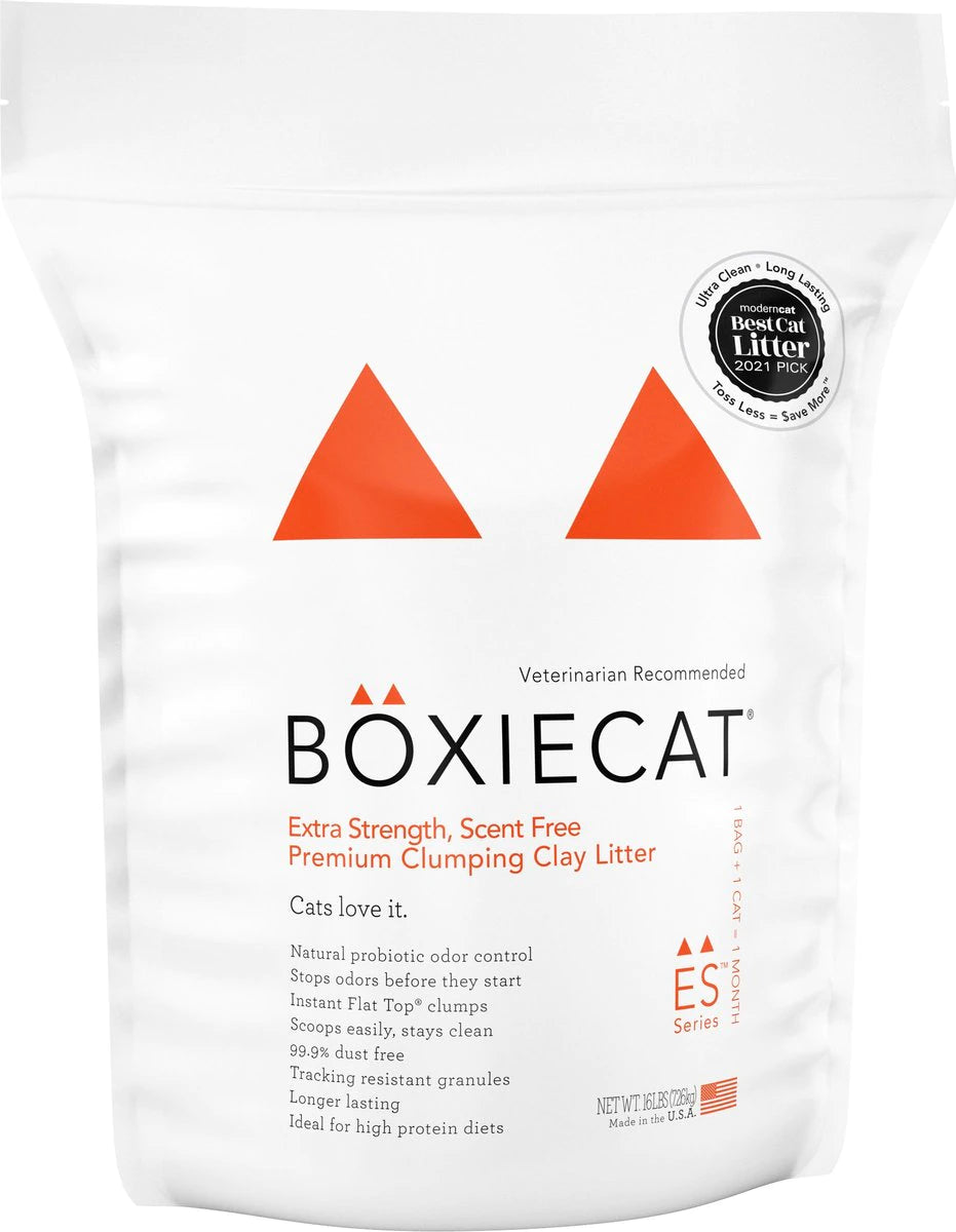 Boxiecat Extra Strength Unscented Premium Clumping Clay Cat Litter