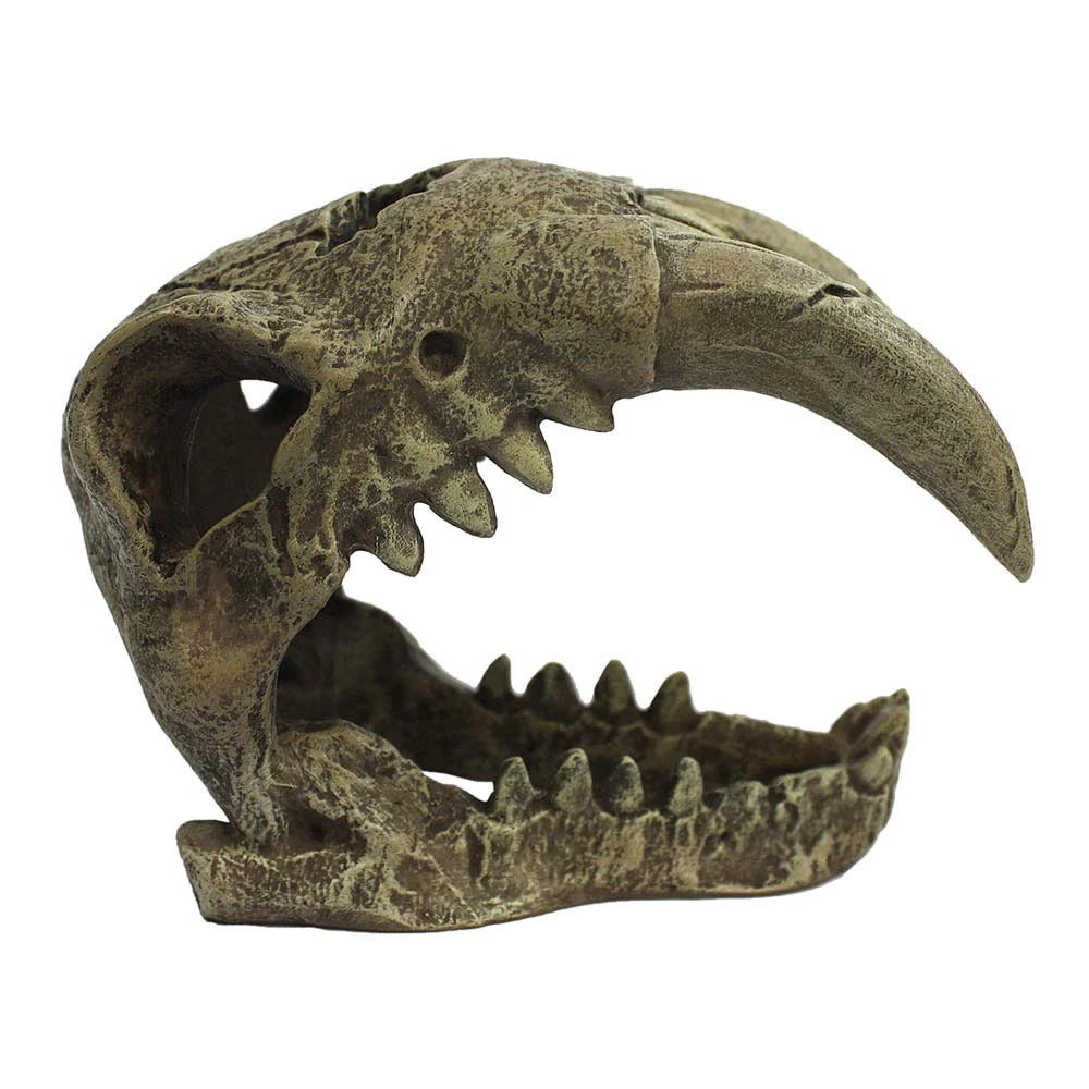 Komodo Larger Saber Tooth Reptile Hideout - Gray - Large