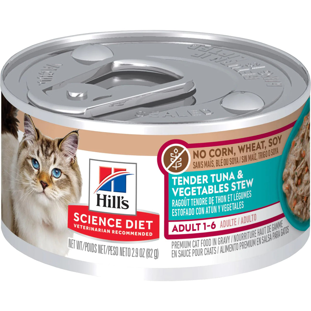 Hills SD No Corn,Wheat,Soy, 1-6 tuna & Veg Cat Can