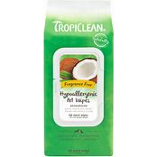 TropiClean Fragrance Free Hypo-allergenic Pet Wipes