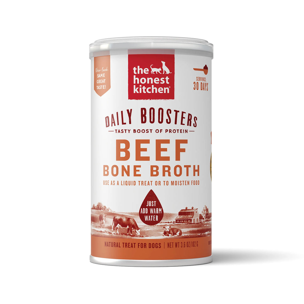 The Honest Kitchen Daily Boosters Beef Bone Broth with Turmeric for Dogs