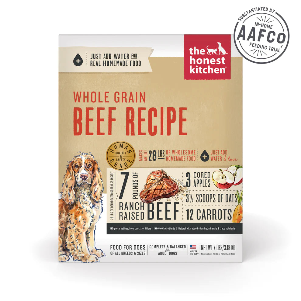 The Honest Kitchen Whole Grain Beef Recipe Dehydrated Dog Food